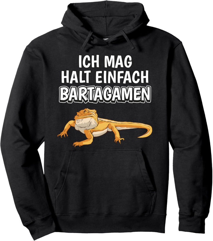 Lustiger Bartagame Spruch Ich mag halt einfach Bartagamen Pullover Hoodie