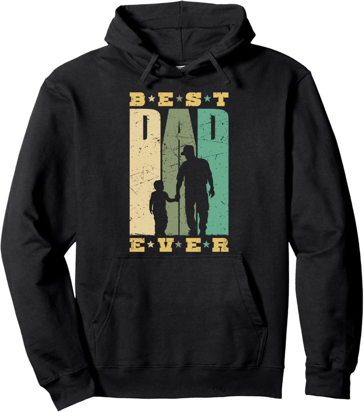 Best Dad Ever Retro Papa und Sohn Pullover Hoodie