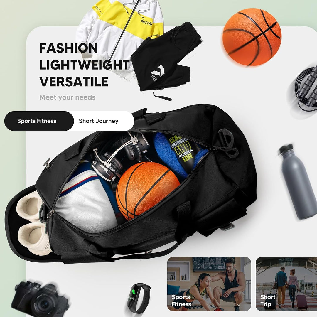 Sporttasche Reisetasche für Damen und Herren Trainingstasche Gym Bag mit Schuhfach und Nassfach Duff