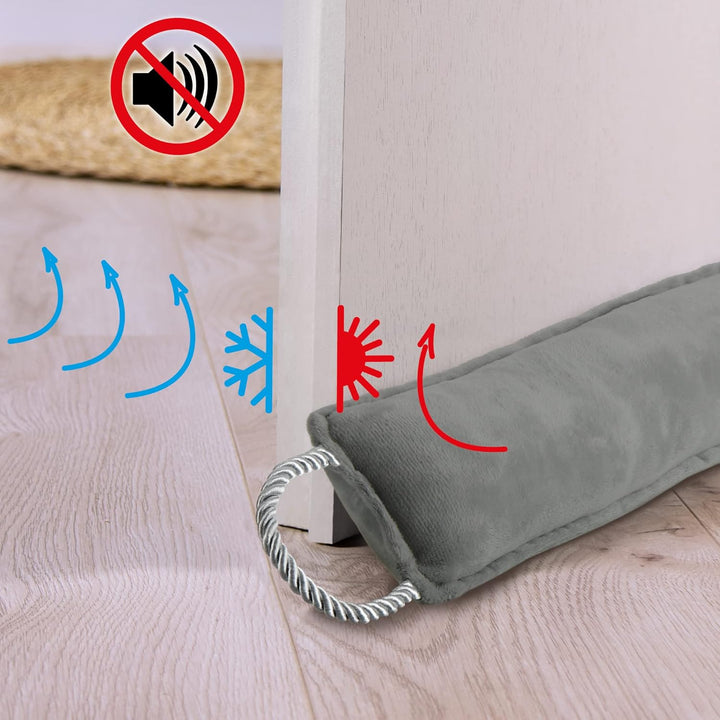 COM-FOUR® Zugluftstopper, extra Schwerer Windstopper MTI Kordel, effektiver Luftzugstopper, Gute Abd
