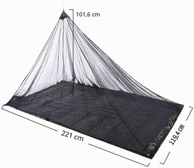 Kisbeibi Moskitonetz für Campingbett, Outdoor, Reisen, 220 x 120 x 100 cm, Grau, Polyester