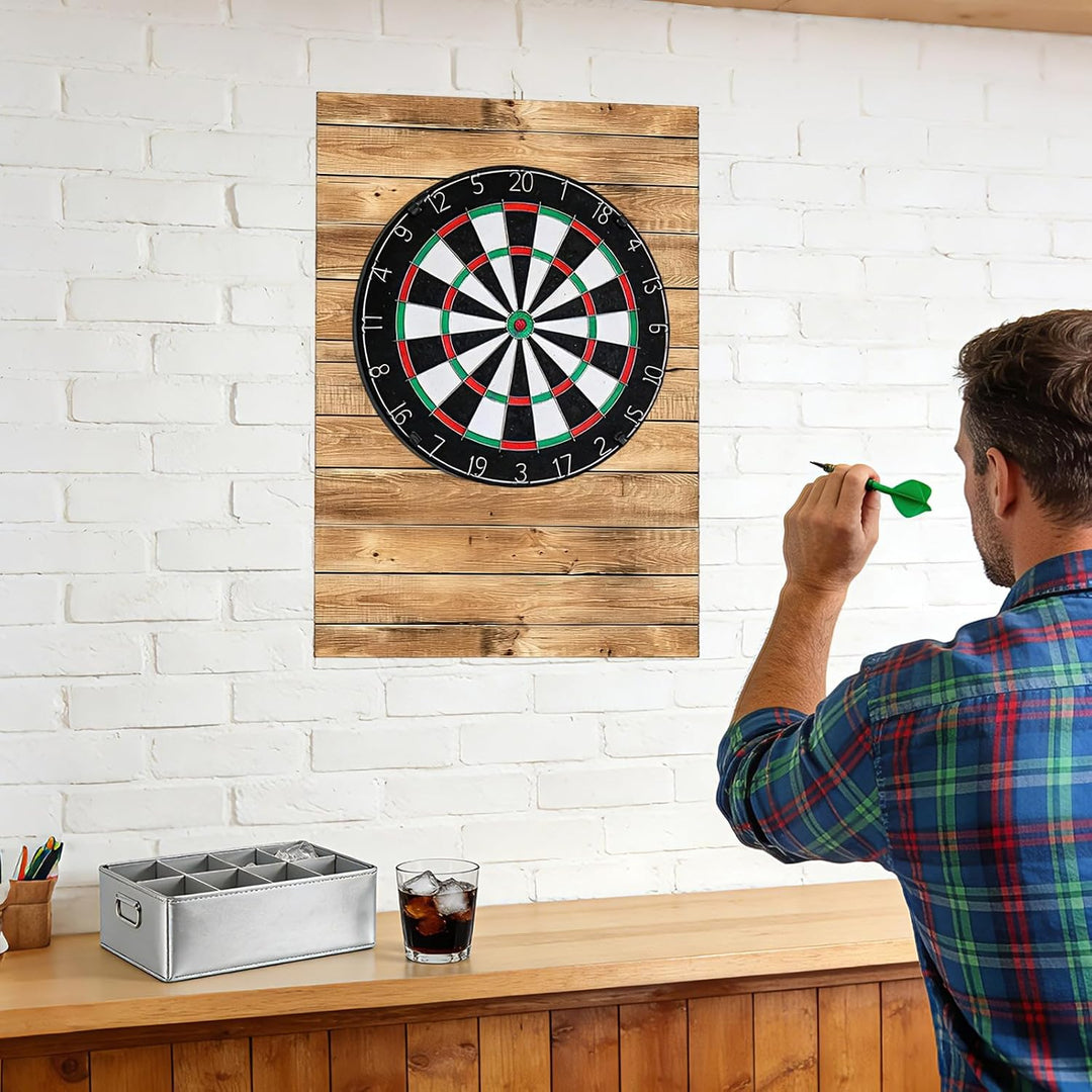 Holzmaserung Dartboard Wandschutz, Filz Dartscheibe Wandschutz Selbstklebend, Wandumrandung für Dart