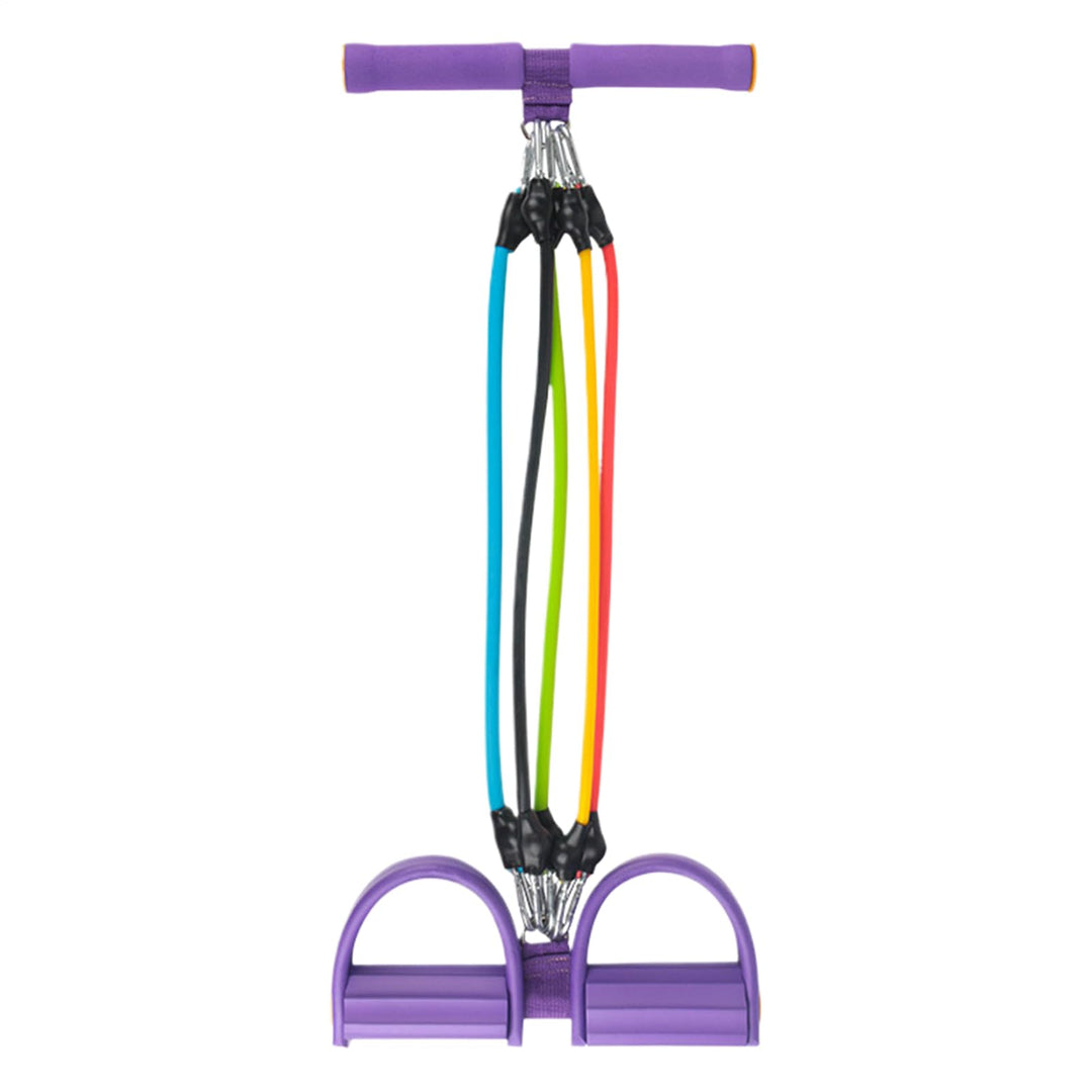 Spannseil, multifunktional, 5 Röhren, für Pedale, elastisches Widerstandsband mit Pedalen, Griffen,