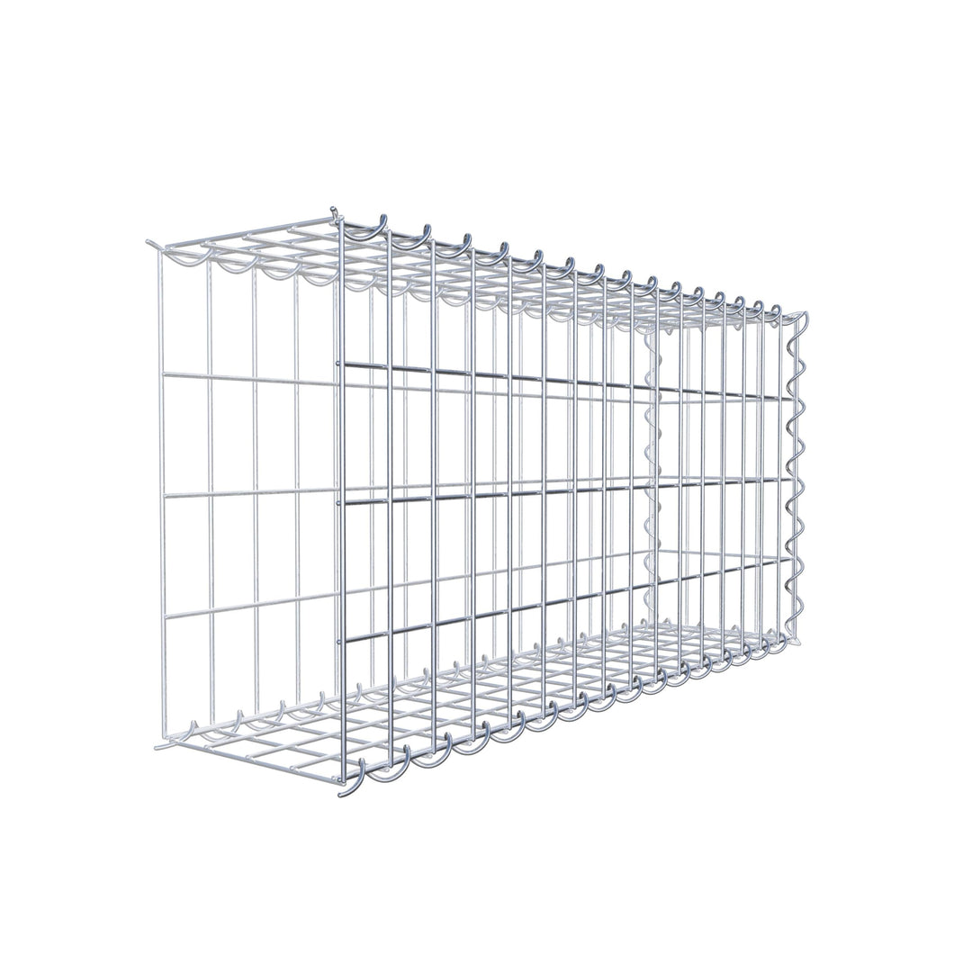 GABIONA - Gabione 80 x 40 x 20 cm - Anbau-Korb Typ 2 (ohne Stirngitter) - Verzinkter Steinkorb mit M