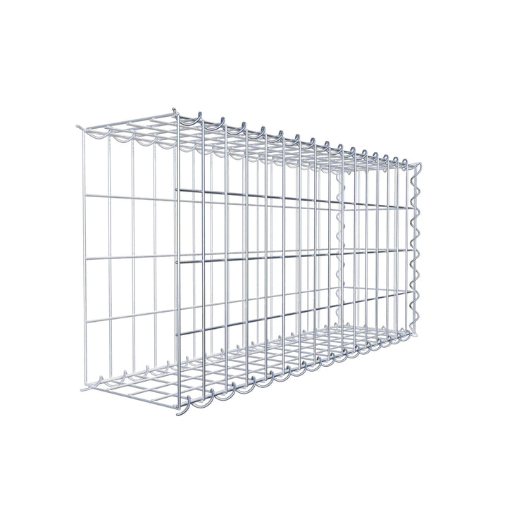 GABIONA - Gabione 80 x 40 x 20 cm - Anbau-Korb Typ 2 (ohne Stirngitter) - Verzinkter Steinkorb mit M