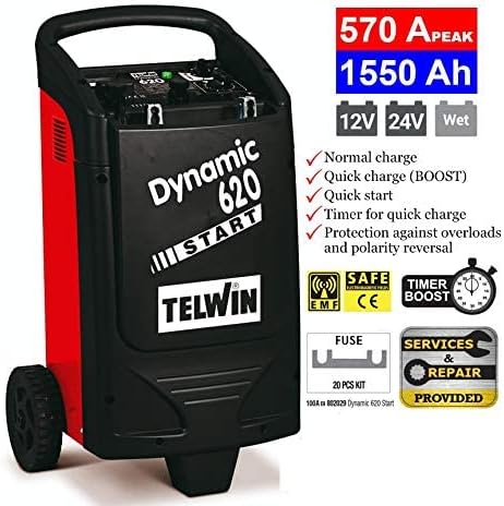 Telwin-Dynamic 620 Ladegerät 26067, Rojo Y 2000 Watt, 2000 Watt