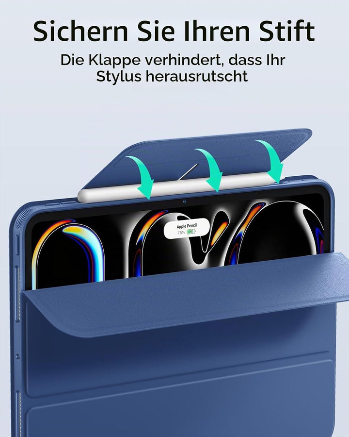 ESR für iPad Pro 13 Hülle, 13 Zoll iPad Pro 2024 Hülle mit Stifthalter, abnehmbare Magnetabdeckung,
