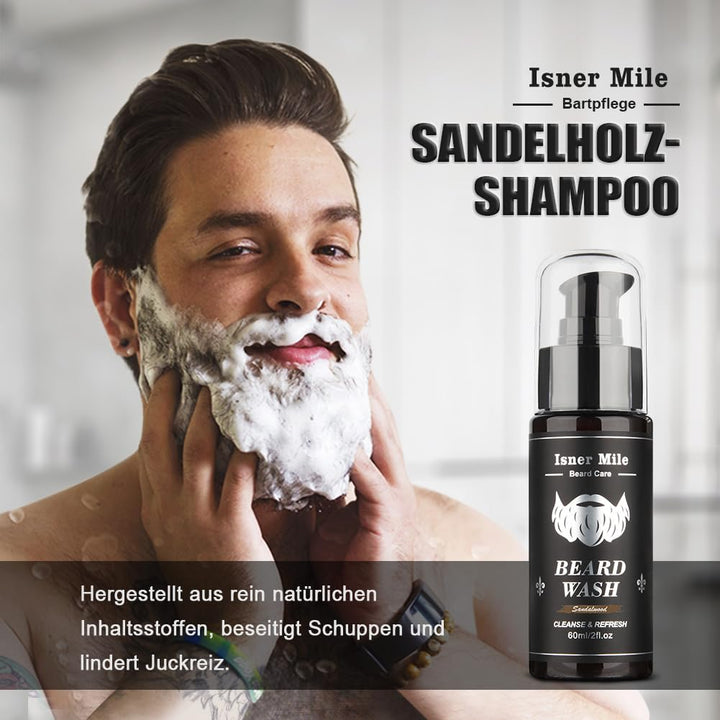 Comfy Mate Bartpflege Set für Männer mit Bartöl, Bartschneider, Schnurrbart Balsam, Bartbürste, Bart