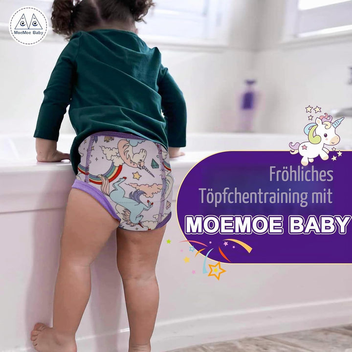 MOEMOE BABY Töpfchen Trainingshose 10 Stück Baby Trainingshosen Töpfchen Unterwäsche Kinder für Mädc