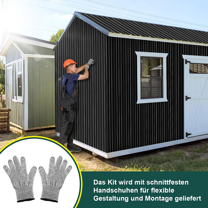 Profilblech Trapezblech 12er Set 7m² Dachplatten - Anthrazit Anthrazit 129x46cm 7m², Anthrazit 129x4