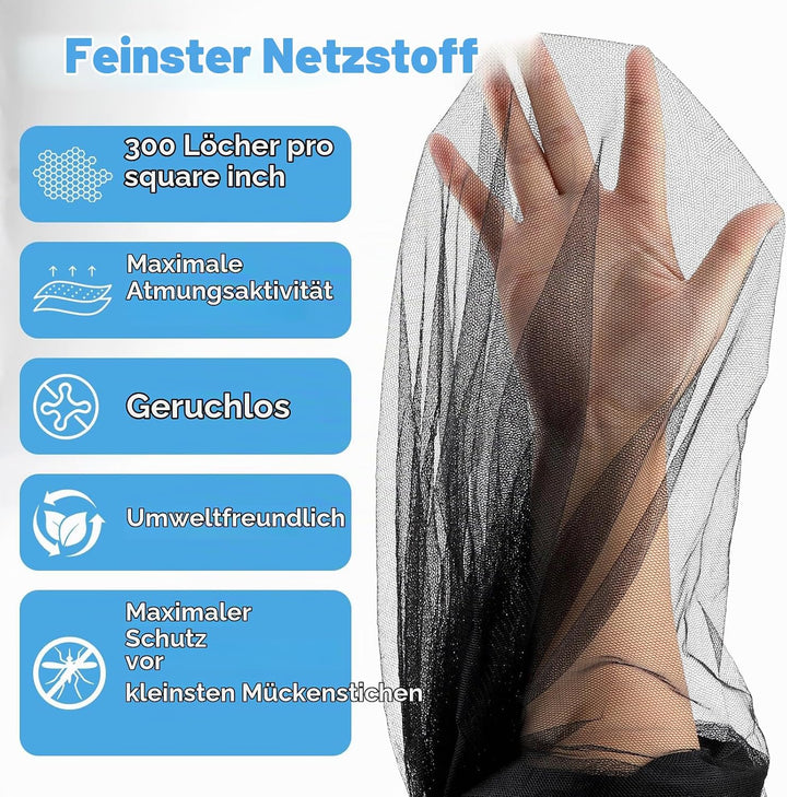 LALAGO Moskitonetz für Sonnenschirme, 335 * 240 cm Schirmmückennetz Terrassenschirm-Netz, A
