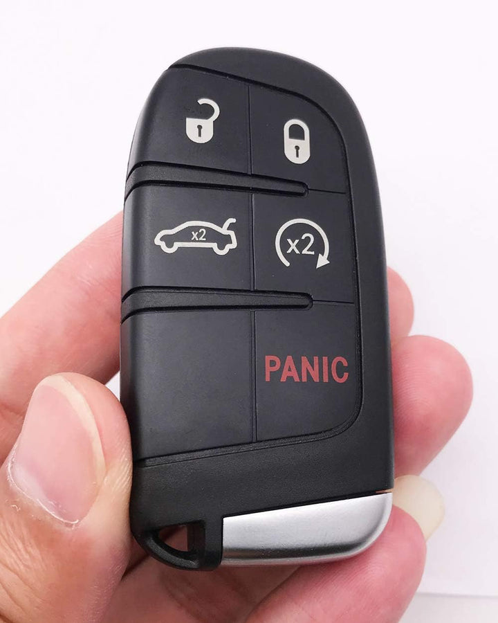 5 Tasten Smart Ersatz Fernbedienung Schlüsselanhänger Hülle Fit für Jeep Grand Cherokee Dodge Challe