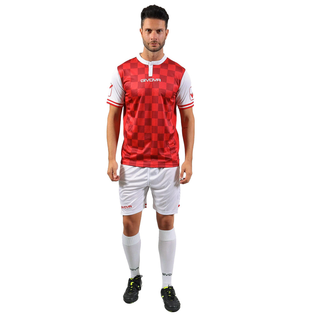Givova Competition, Kit Fussball Unisex – Erwachsene L weib/rot, L weib/rot
