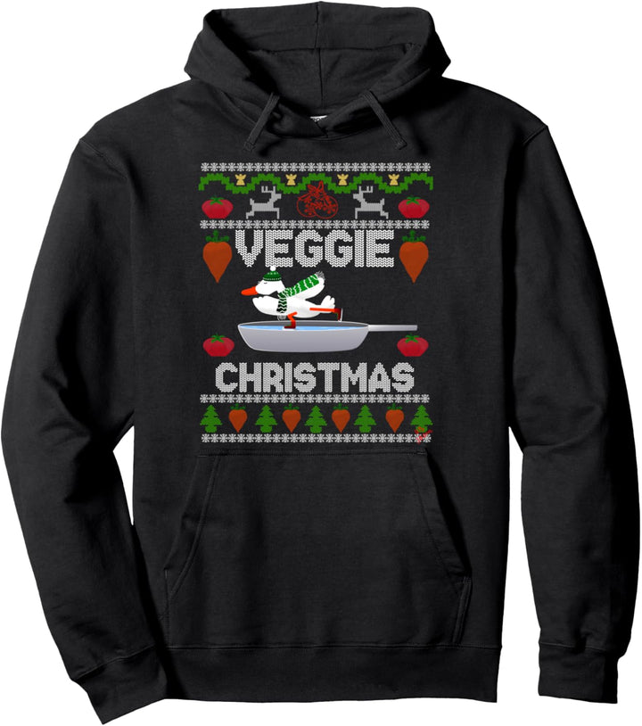 veggie christmas goose funny ugly christmas Pullover Hoodie