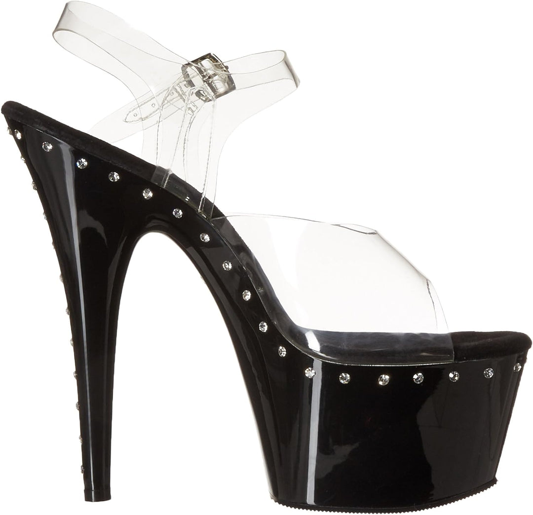 Pleaser ADORE-708LS CLR/Blk UK 4 (EU 37)