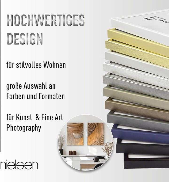 nielsen Aluminium Bilderrahmen Classic, 50x60 cm, Gold Matt Gold Matt 50 x 60 cm, Gold Matt 50 x 60
