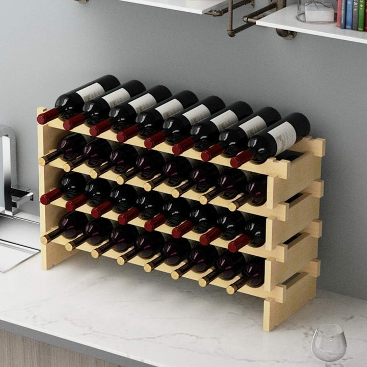 Weinregale Flaschenregal Schränke,Wein Holzregal Weinhalter Weinständer Flaschenständer für Küche,Es