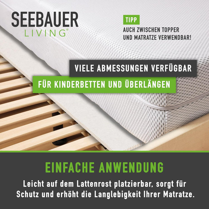 SEEBAUER Living Matratzenschoner Filzschoner für Lattenrost (120 x 220 cm) Matratzenunterlage Antiru