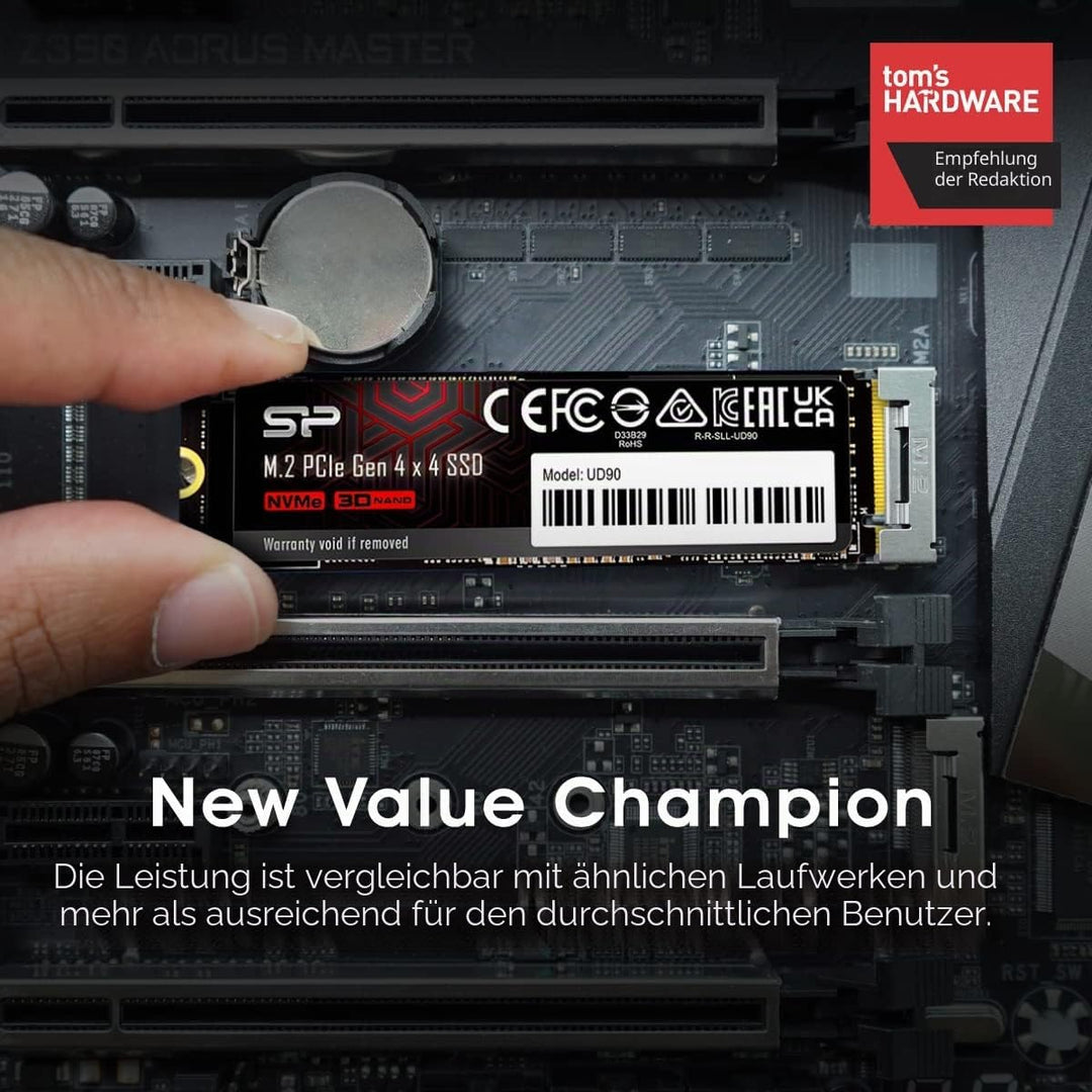 Silicon Power 2TB UD90 NVMe 4.0 Gen4 PCIe M.2 SSD R/W up to 5,000/4,800 MB/s (SP02KGBP44UD9005), 2TB