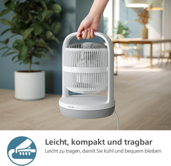 Philips Tischventilator Serie 2000. Stark &amp; superleise mit SilentWings Technologie. 23 dB. Luftumwäl