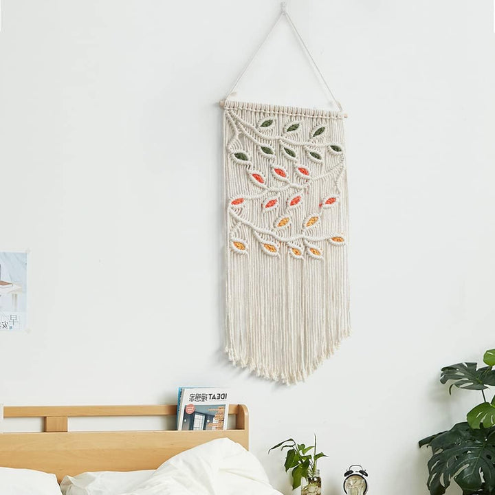 BMIDRUT Makramee-Wandteppich zum Aufhängen, Boho-Wandteppich, handgewebt, Traumfänger, Boho-Wandkuns