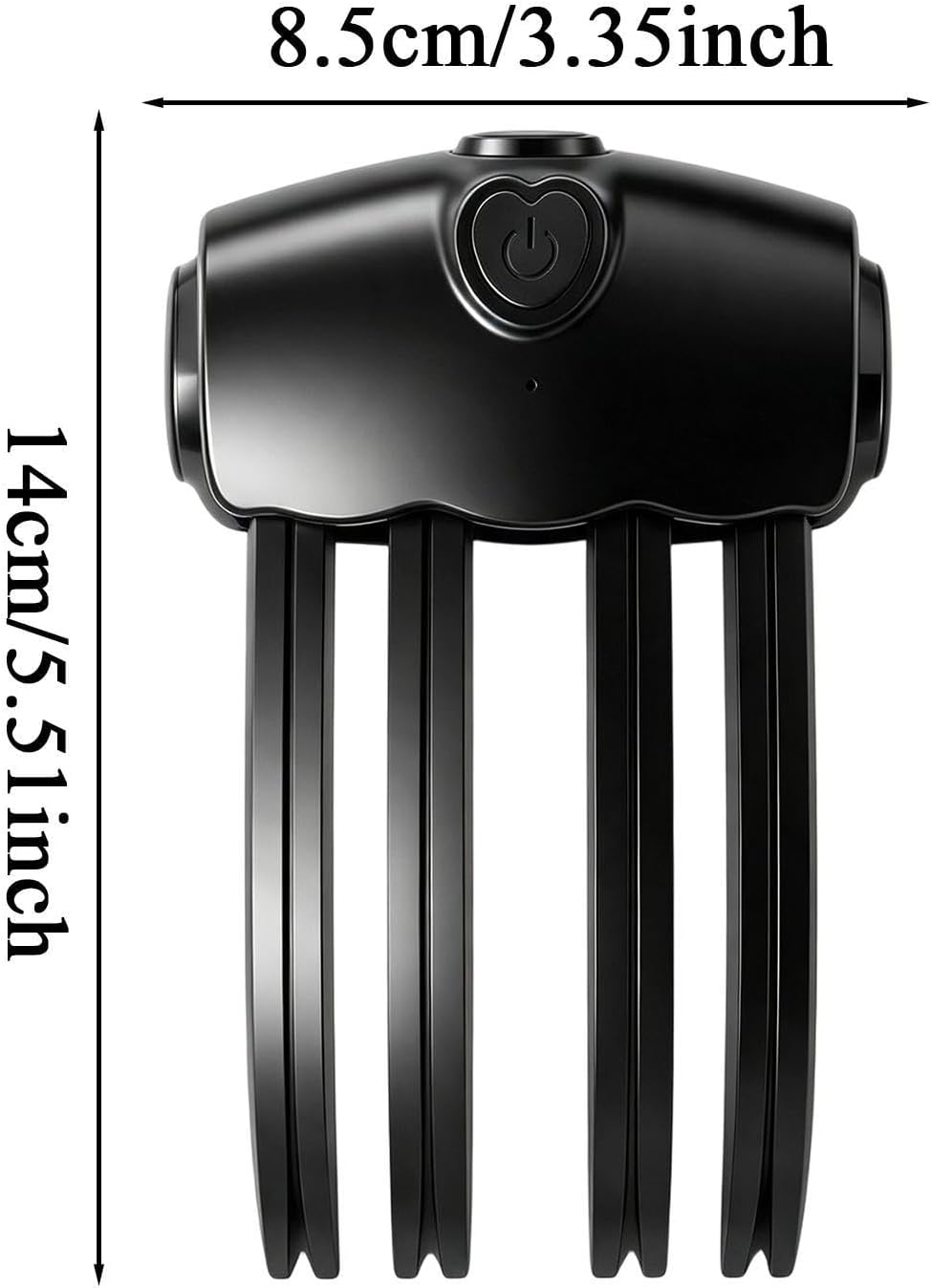 Ansatz Lifting Clips Wiederaufladbarer Kabelloser Hitzeschutz-Liftingkamm Schwarz, Schwarz