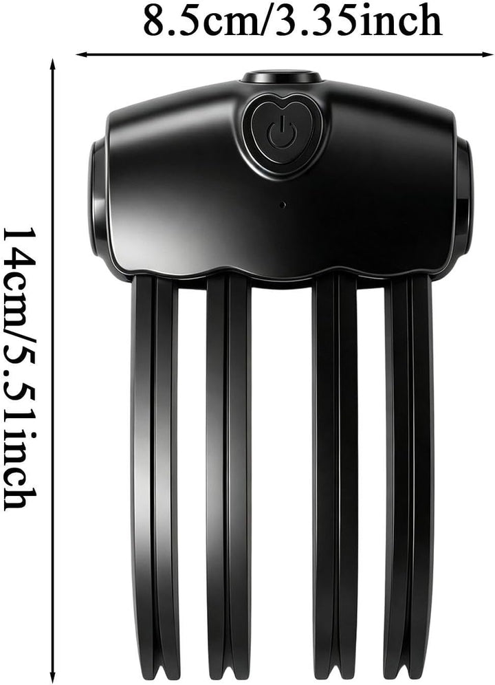 Ansatz Lifting Clips Wiederaufladbarer Kabelloser Hitzeschutz-Liftingkamm Schwarz, Schwarz
