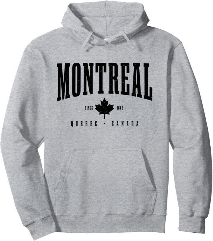 Montreal Est. 1642 Quebec Kanada Maple Leaf Patriotic Pride Pullover Hoodie