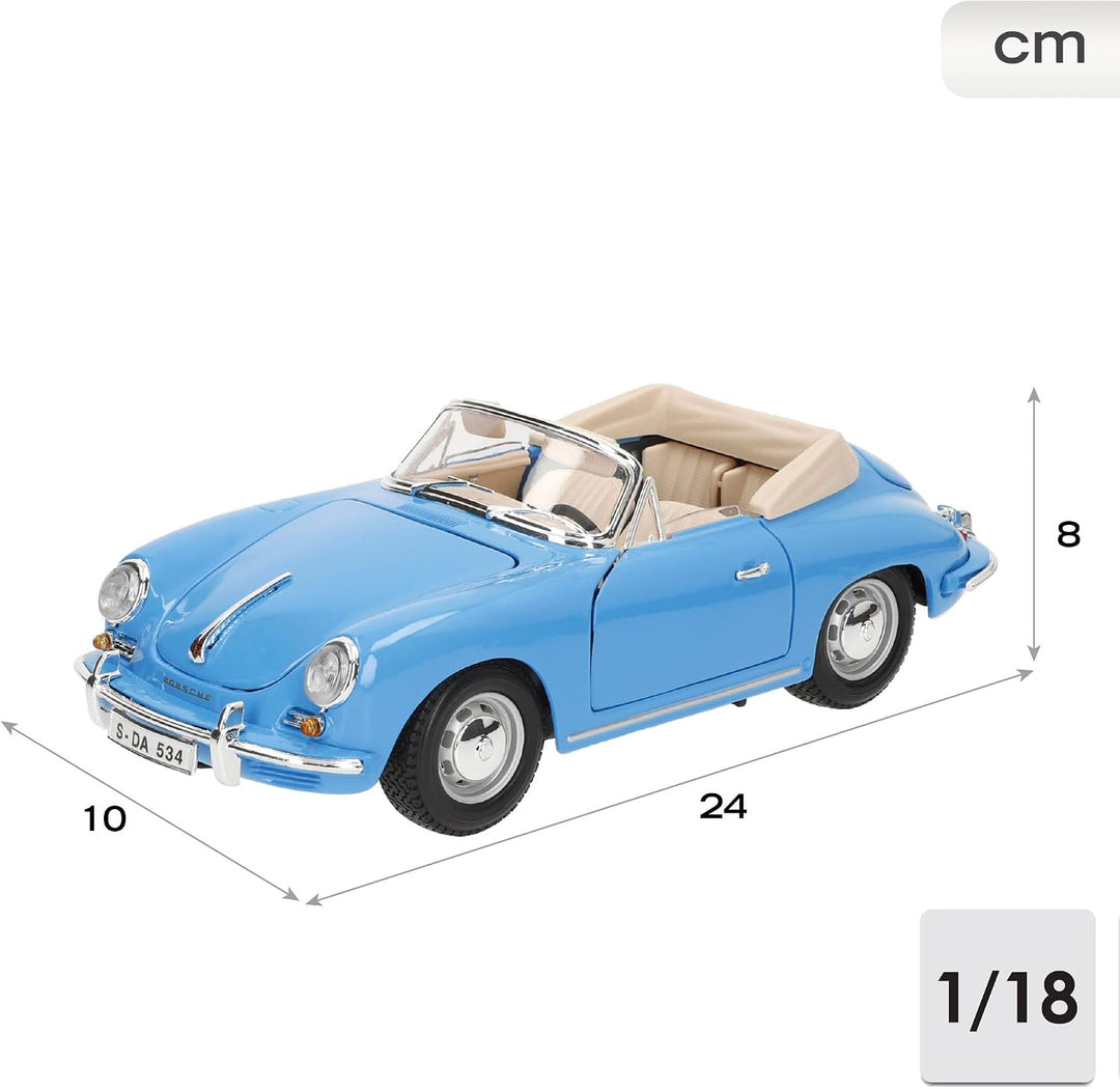 BBurago 18-12025 - Gold Collezione 1:18 Porsche 356B Cabriolet 1961 ( Farbe sortiert )