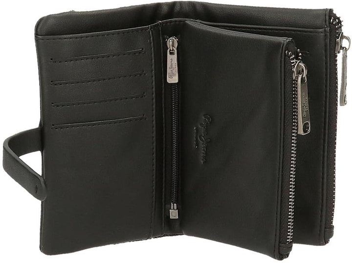 Pepe Jeans Daila Geldbörse schwarz Baumwolle, Polyester und PU. Brieftasche, Brieftasche
