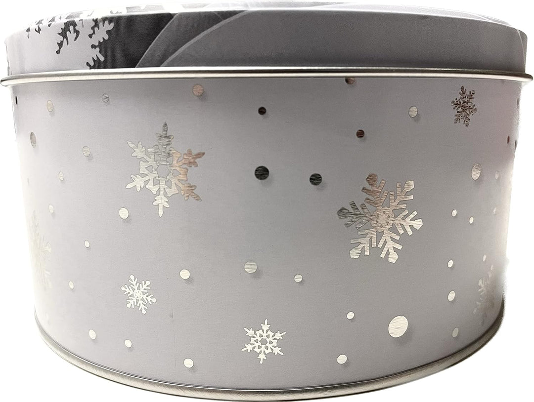 khevga Keksdose Weihnachten Blech Plätzchendose Set (flach, silber), silber