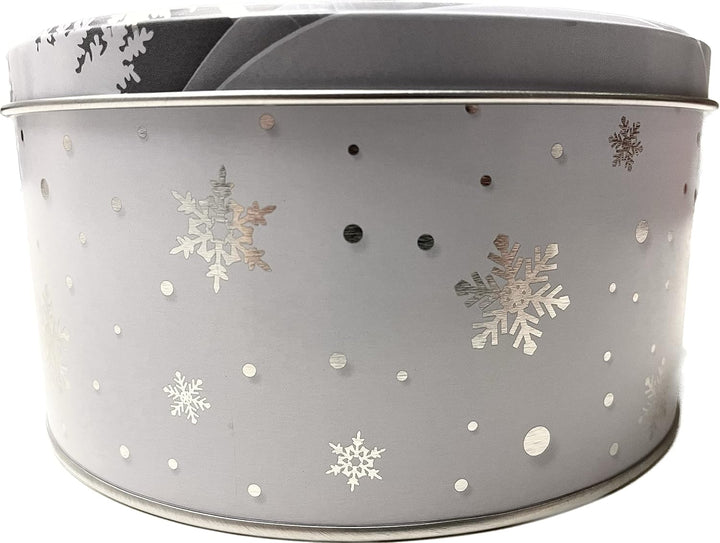 khevga Keksdose Weihnachten Blech Plätzchendose Set (flach, silber), silber