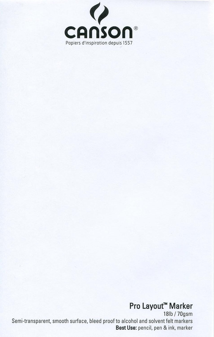 Canson Artist Series Pro Layout Marker Papier, Faltblock, 22,9 x 30,5 cm, 50 Blatt (70 g) – Künstler