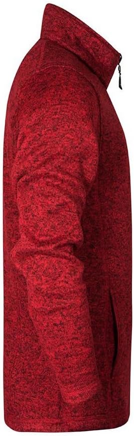 Strick-Fleece Jacke C+ Plus Size Herren, Rot-Melange, XXXL