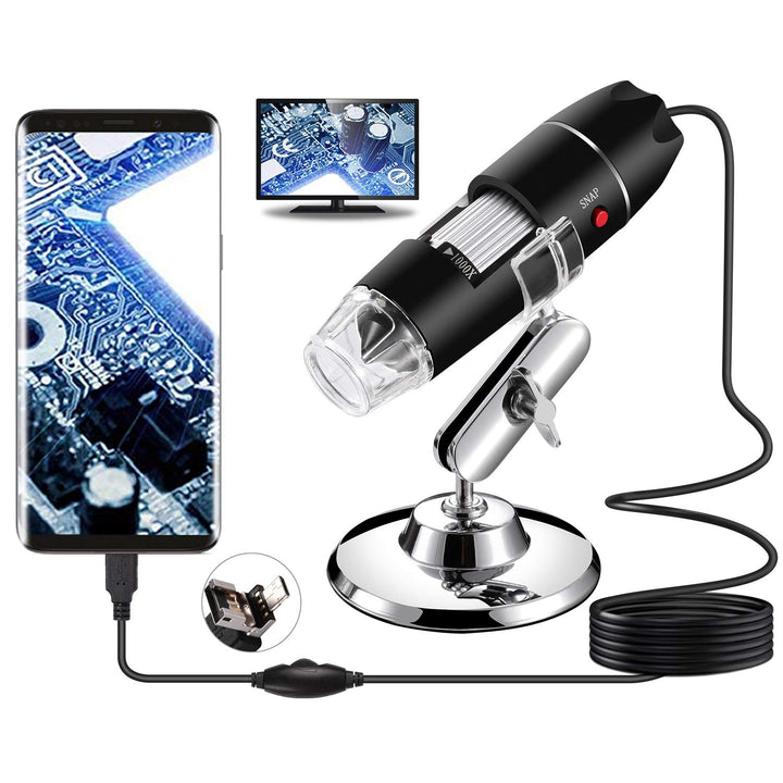 USB Digital Mikroskop, Bysameyee Handheld 40X-1000X Vergrösserung Endoskop, 8 LED Mini Videokamera f
