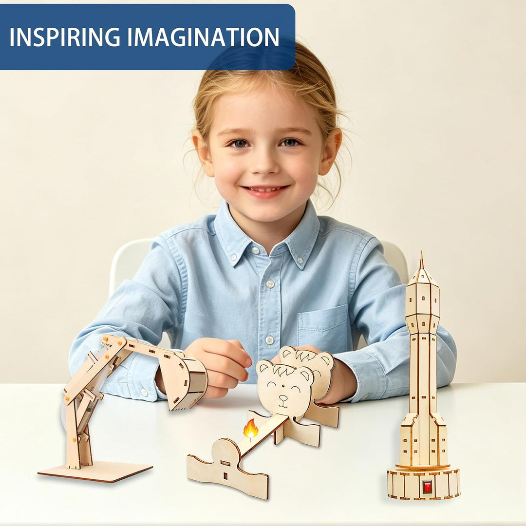 6 Stück Experimente für Kinder Elektronik Baukasten DIY STEM Spielzeug, 6 Stück