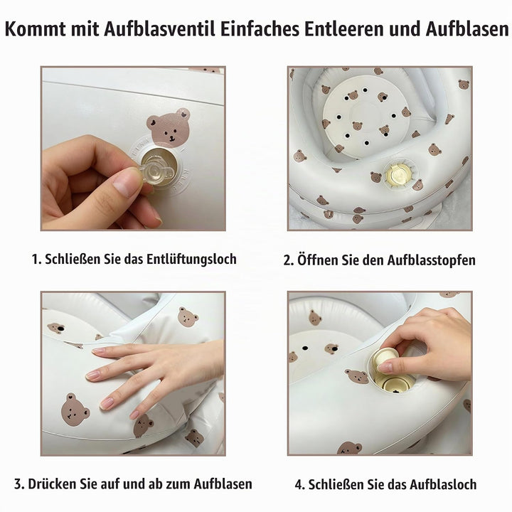 Babysitz, Bodensofa, Vertikaler Aufblasbarer Stuhl, Fester Esstisch Für Kinder, Eingebaute Luftpumpe