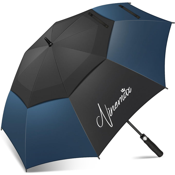 NINEMAX Golf Regenschirm Gross Sturmfest XL/XXL, Grosser Regenschirm Sturmfest Stabil, Golfschirm Gr