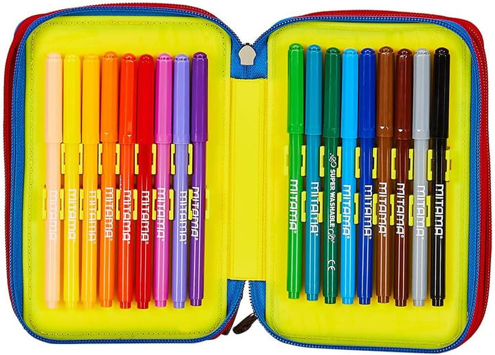 Seven Pen Pad Federmäppchen, Mäppchen, Mehrfarbig, Federtasche für Schreibwaren, Etui mit Stiften, K