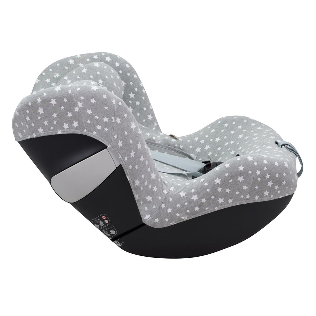 JYOKO Kids Bezug kompatibel mit Cybex Sirona G / G2 i-Size (White Star) BLACK RAYO, BLACK RAYO