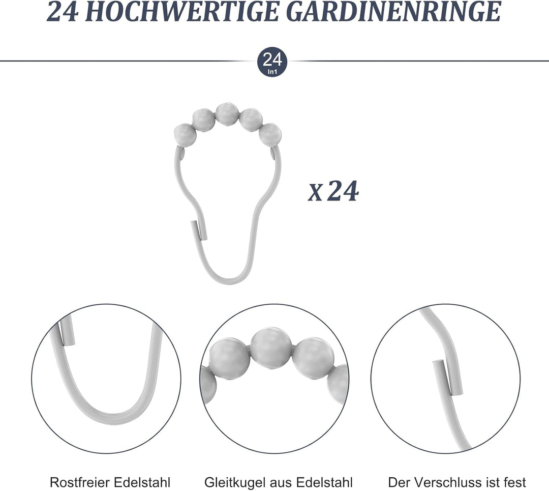 Misounda Duschvorhangstange U/L Form 75×(150-190)×75 cm - Duschstange für Duschvorhang Badewanne Eck
