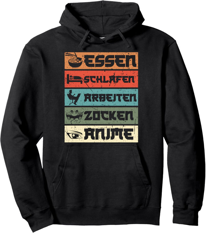 Anime Essen Schlafen - Baka Kawaii Manga Videospiel Anime Pullover Hoodie
