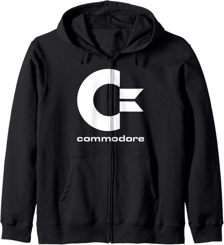 COMMODORE - C64 - Grossbuchstabe C LOGO mit Schriftzug Kapuzenjacke