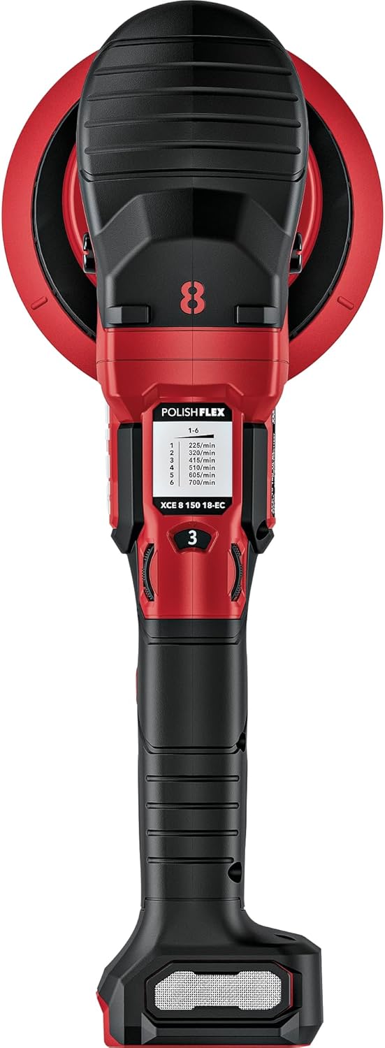 Flex Akku-Exzenterpolierer mit Zwangsrotation 18 V XCE 8 150 18-EC Set (mit Gasgebeschalter, einfach