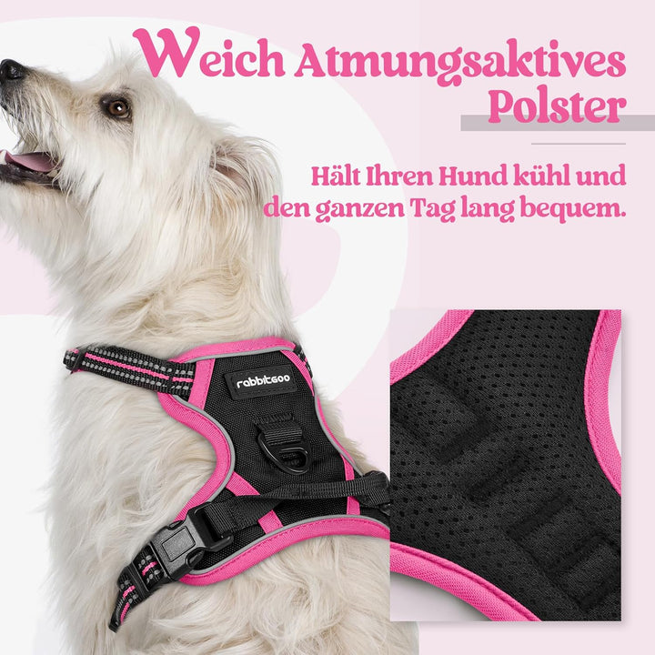 rabbitgoo Hundegeschirr Mittelgrosse Hunde, Anti Zug Geschirr mit Kontrolle, No Pull Verstellbar Hun