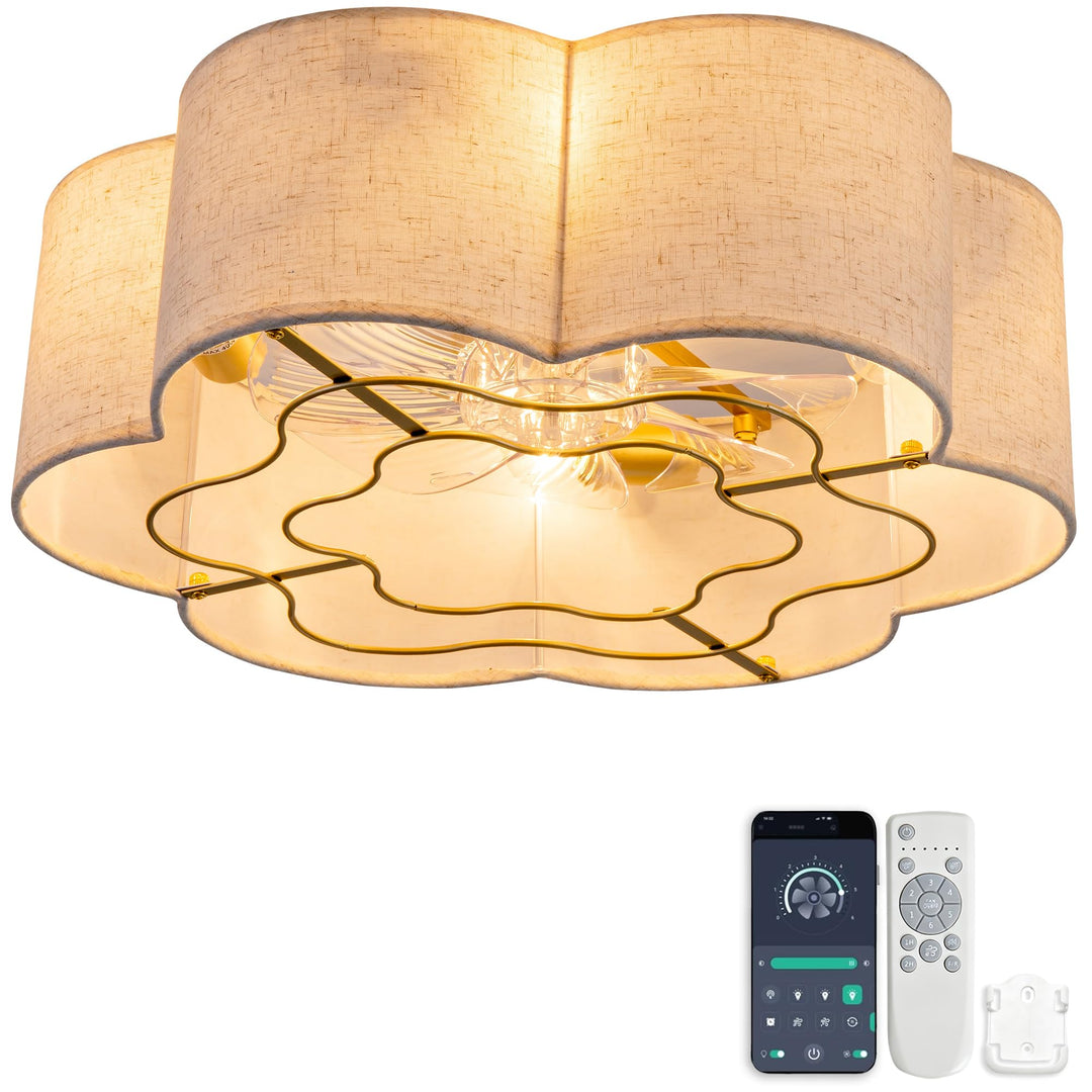 Deckenventilator 19 Zoll ABS-Flügel App+FB 6 Stufen reversibel leise