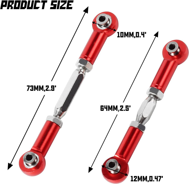 RCAWD RC Spannschlösser Link Set Spurstange für 1/10 ARRMA 3s Vorteks Senton Granit Big Rock Typhon