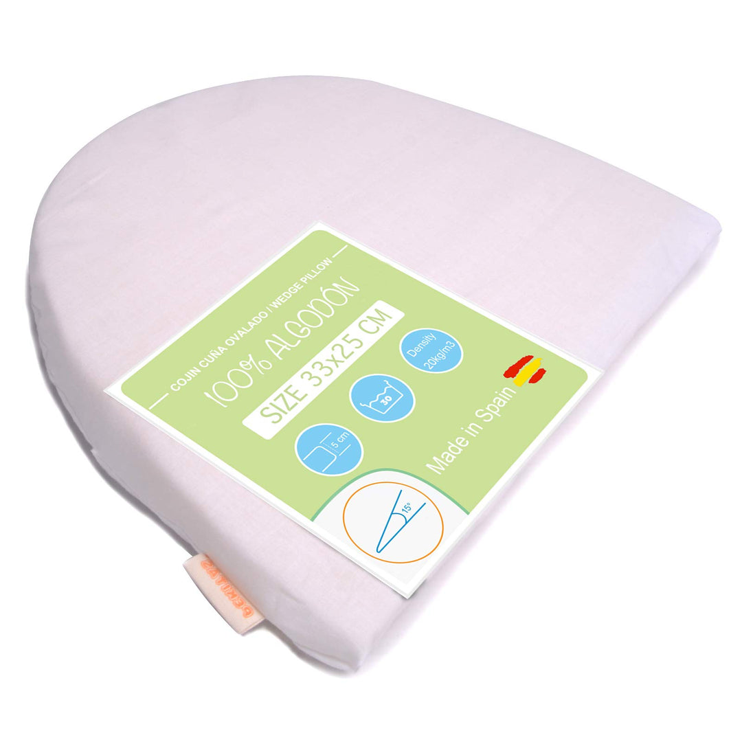 PEKITAS Anti-Reflux-Kissen Inclined-Keil-Kissen 33x25 cm Schwangerschaft Bauch Unterstützung Weisse