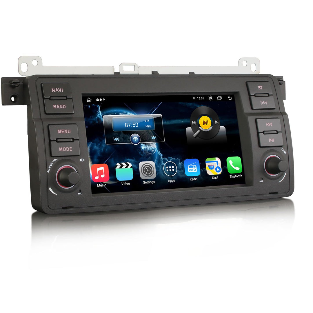 Erisin 8-Kern 4GB+64GB Android 12 Autoradio Bluetooth GPS Navigation für BMW E46 3er M3 Rover 75 MG