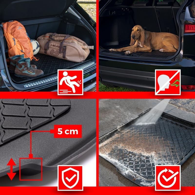 MTM Kofferraumwanne kompatibel mit Lexus RX 2013-2016, Kofferraummatten Passgenaue mit Antirutsch, W